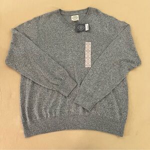 NWT ST JOHNS BAY SIZE XXL MENS Gray V NECK SWEATER SUPER SOFT Pullover